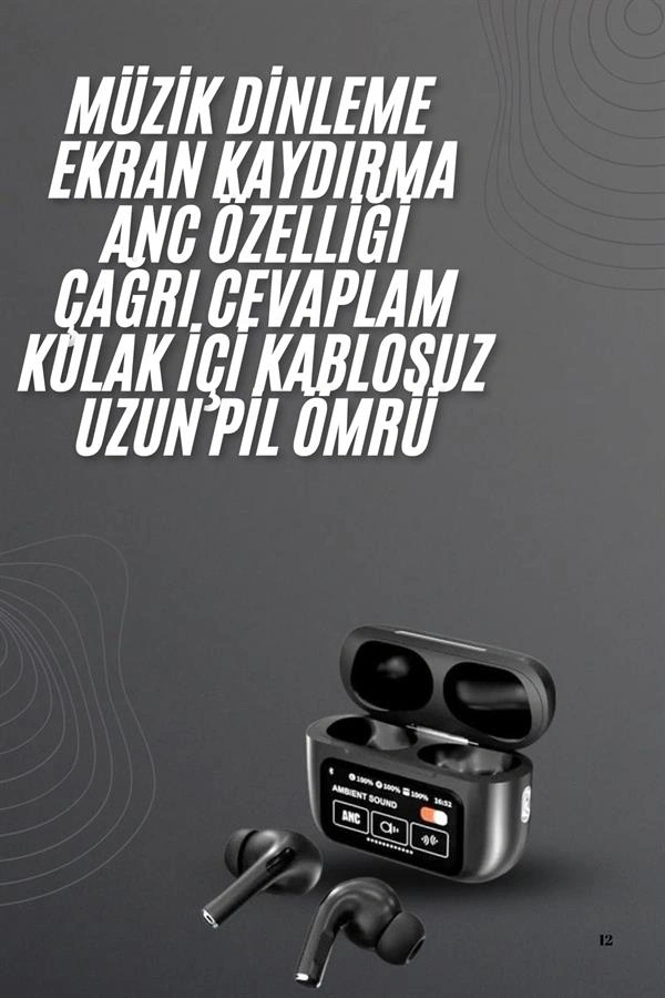 Yeni Nesil Pro Ekranlı Bluetooth Kulaklık 5.0 Bluetooth