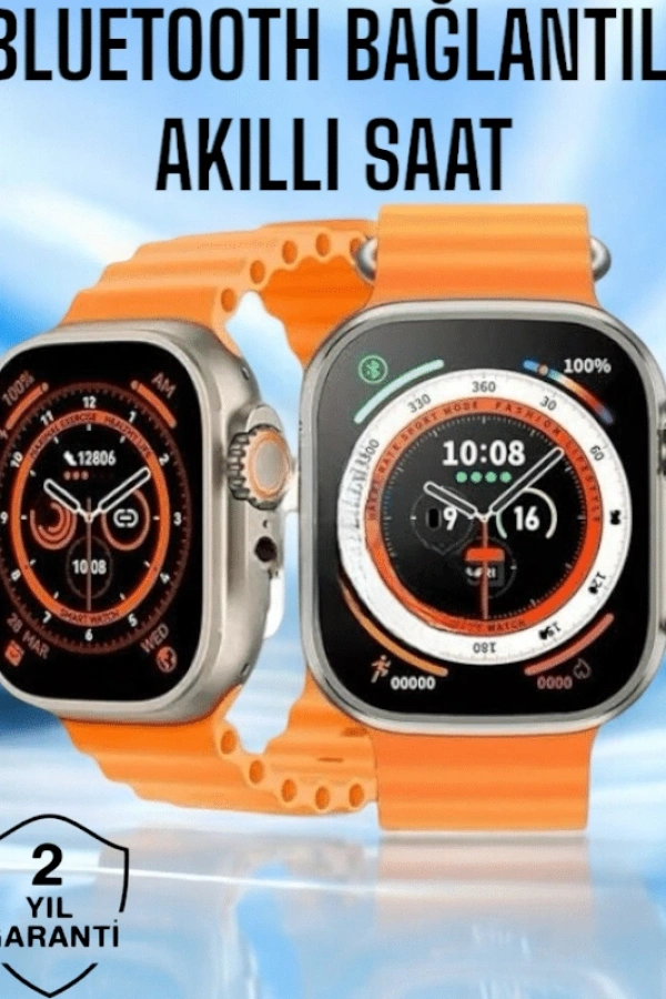 Yeni Nesil Ultra Akıllı Saat Titreşimli, Uyku & Sağlık Takibi, Çift Kordon