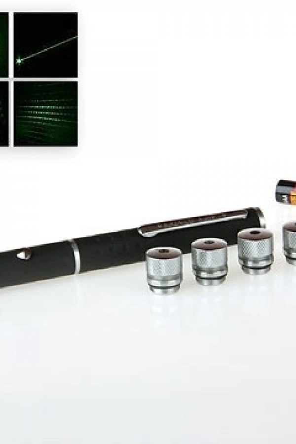 Yeşil Lazer Pointer 100 mW 15 Km Etkili (5 Başlıklı)