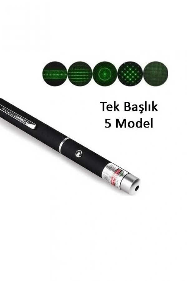 Yeşil Lazer Pointer 5000 mW 15 Km Etkili (Tek Başlık 5 Model)