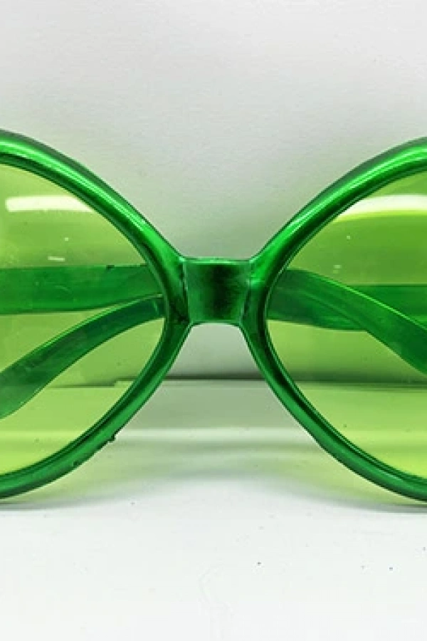 Yeşil Renk Yeşilçam Nostalji 80li Yıllar 90lı Yıllar Parti Gözlüğü  7x16 cm