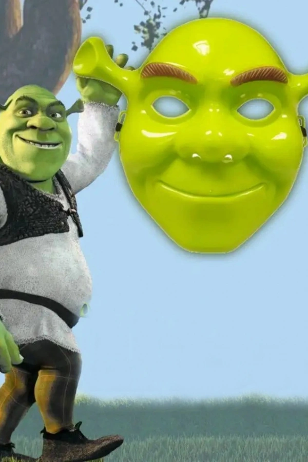 Yeşil Shrek Maskesi 21x25 cm