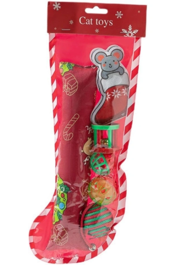 Yılbaşı Konseptli Kedi Oyuncak Seti