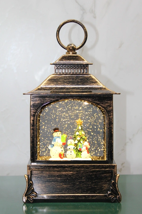 Yılbaşı Temalı Işıklı Müzikli Kar Küresi Model 3