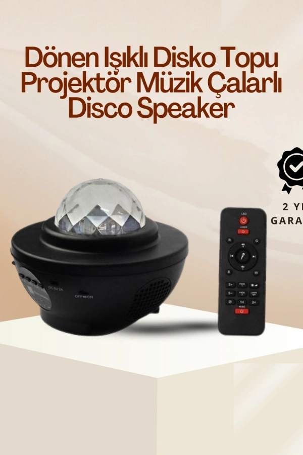 Yıldız & Okyanus Dalga Projektörü – Bluetooth / USB Hoparlörlü