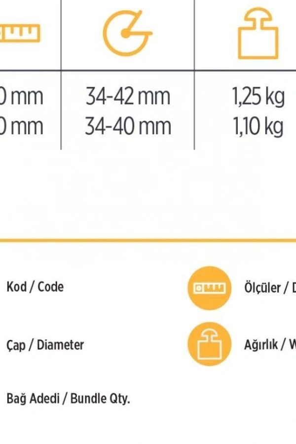 YKS 41750 Eğik Kürek Sapı 1,5 Metre