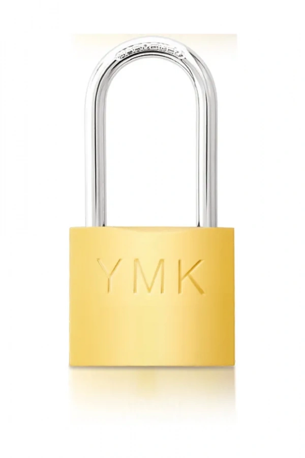 YMK Eko Sarı Boyalı Uzun Kancalı Asma Kilit 25mm