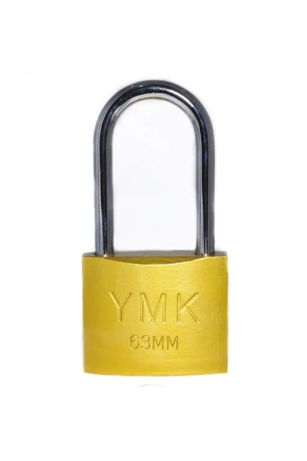 YMK Eko Sarı Boyalı Uzun Kancalı Asma Kilit 63mm