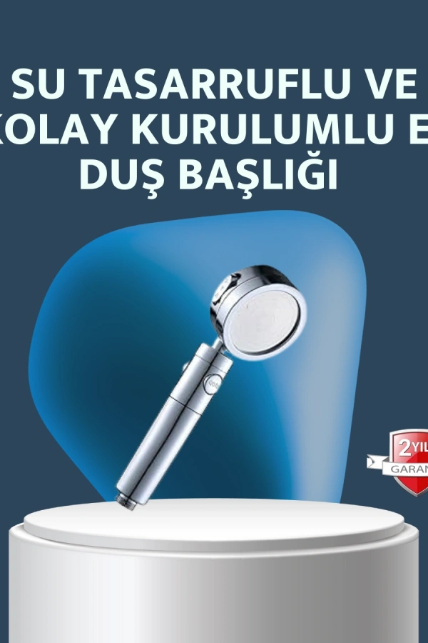 Yüksek Basınçlı 3 Fonksiyonlu Duş Başlığı