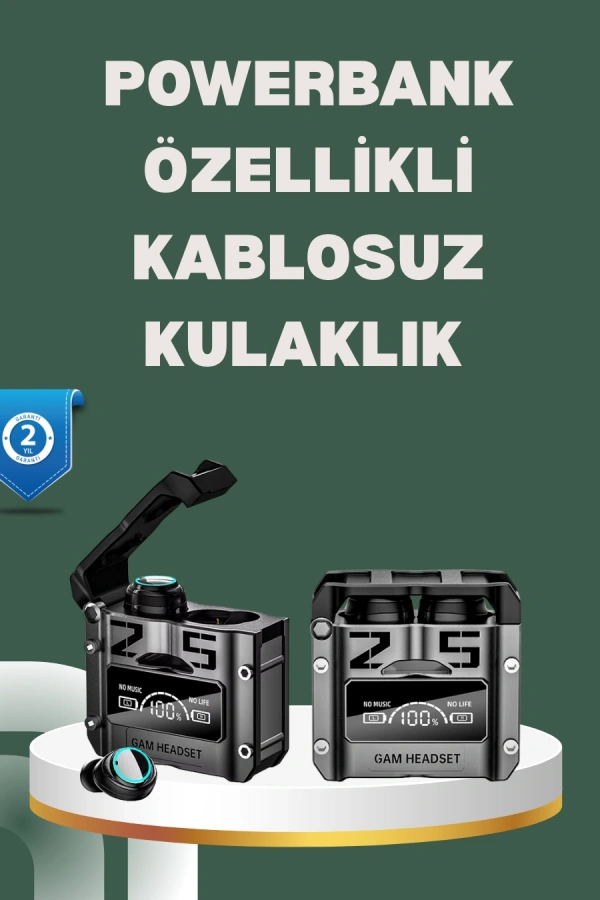 Yüksek Ses Kaliteli Kablosuz Bluetooth Kulaklık Suya Dayanıklı