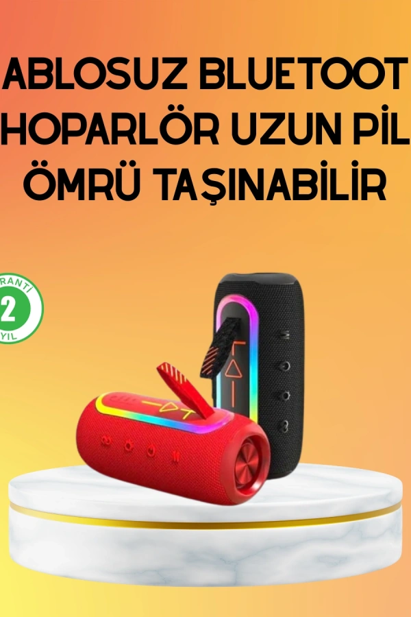 Yüksek Ses Kaliteli Kablosuz Hoparlör LED Işıklı