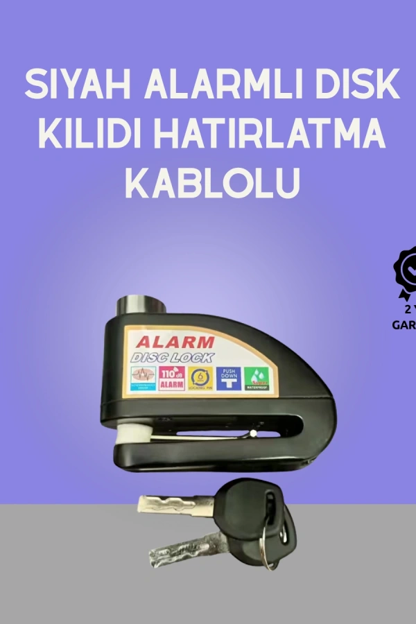 Yüksek Sesli 110dB Çelik Disk Kilidi Su Geçirmez