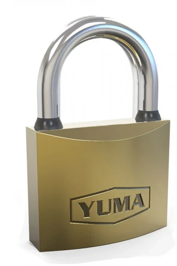 Yuma Sarı Kaplama Döküm Kısa Asma Kilit 25mm