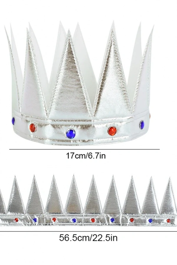 Yumuşak Gümüş Kral Tacı 55 cm