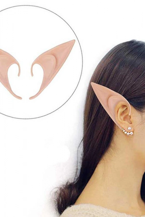 Yumuşak Malzemeden İmal Lateks Elf Kulağı 1 Çift 10x5 cm
