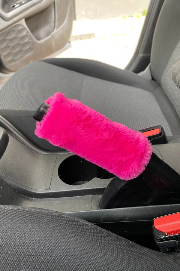 Yumuşak Peluş El Freni Süsü Fuşya Pembe