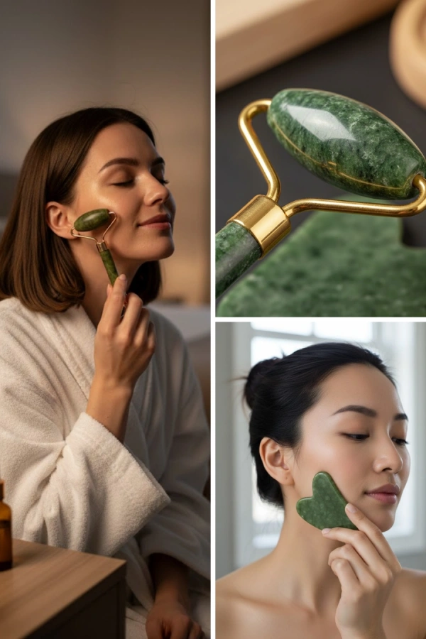 Yüz Masaj Aleti Roller ve Gua Sha 2li Set