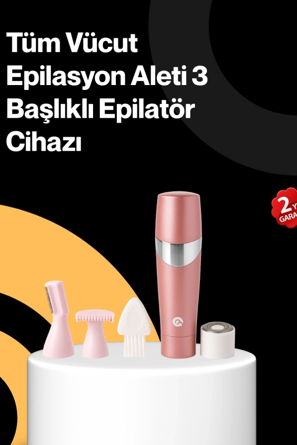 Yüz Tüyleri İçin Özel Başlıklı Pembe Epilatör