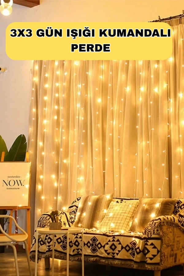 Zaman Ayarlı 8 Modlu Günışığı Perde Led Işık USB Çalışma