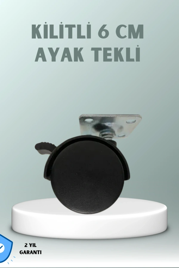 Zemin Korumalı 6 cm Kilitli Döner Ayak