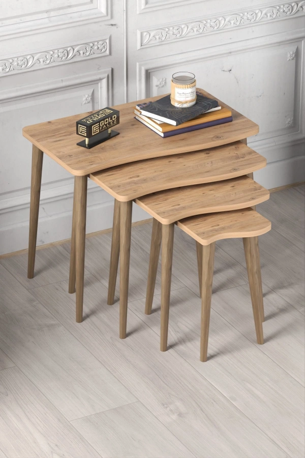 Zigon Sehpa Ahşap 4lü Atlantik Çam KR