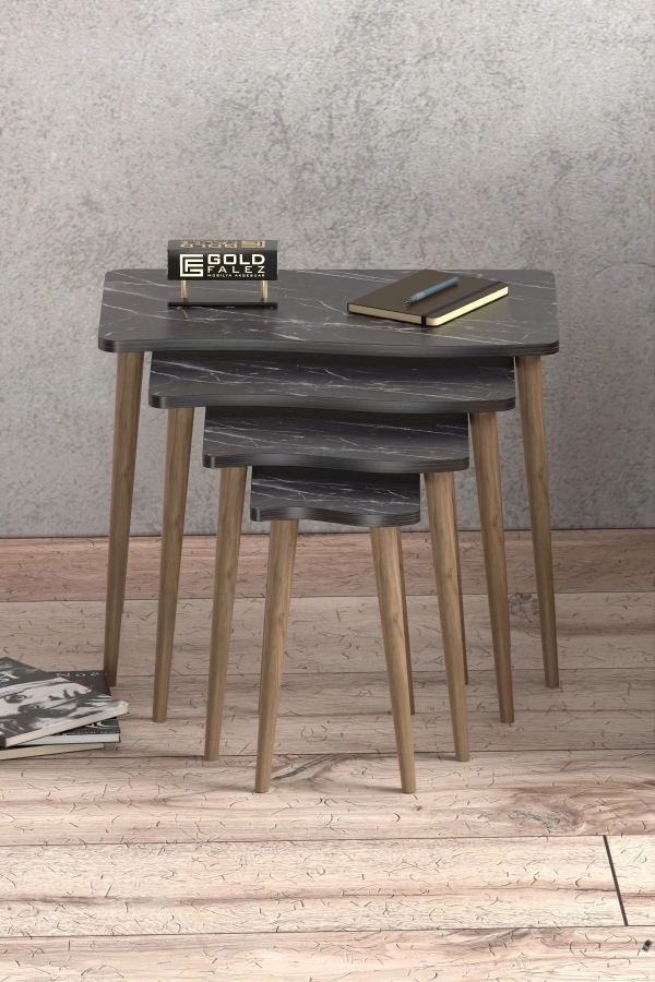 Zigon Sehpa Ahşap 4lü Bendir KR