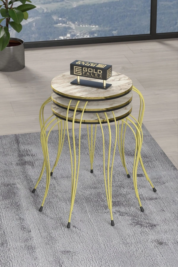 ZİGON SEHPA LÜKENS ÇİFT GOLD EFES