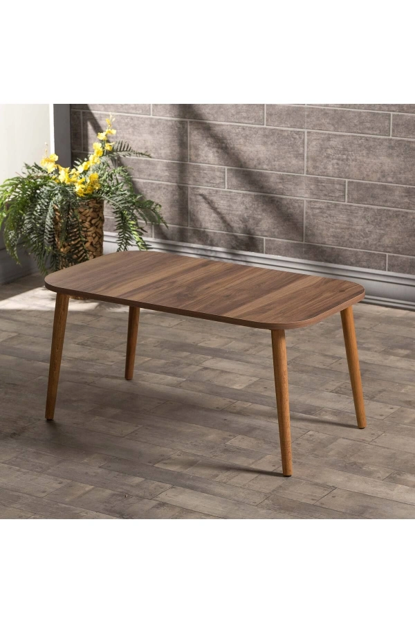 Zigon Sehpa Ve Orta Sehpa Kr Torna Ceviz Set 3006