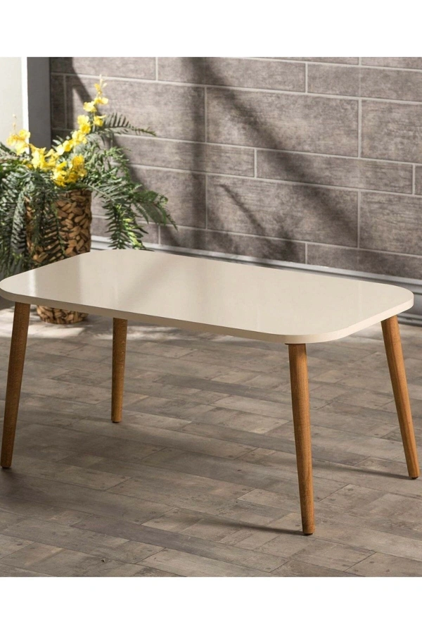 Zigon Sehpa Ve Orta Sehpa Kr Torna Krem Set 3008