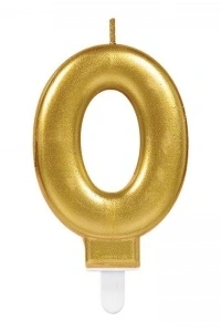 0 Rakamı Mum Gold Renk