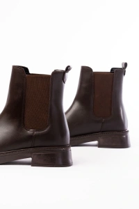 02-2137 Kahverengi Lastikli Günlük Kadın Bot