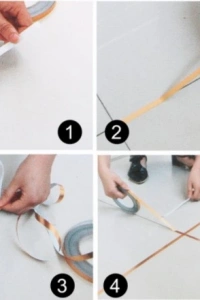 0.5 cm 50 Metre Gold Fayans Arası Şerit Bant