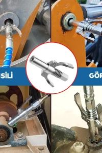 10 Adet Gress Pompa Ucu Seti - Mandallı - 30 cm Hortumlu