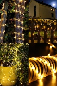 10 Metre Güneş Enerjili Hortum LED Işık