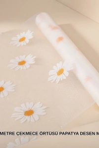 10 Metre Papatya Desenli Kolay Temizlenebilir Çekmece Matı
