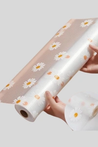 10 Metre Papatya Desenli Kolay Temizlenebilir Çekmece Matı