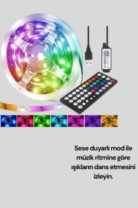 10 Metre USB Smart Şerit Led Kumandalı Telefon Kontrollü