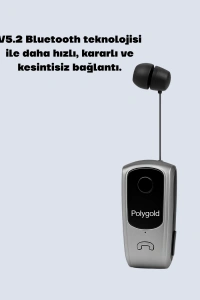 10 Saat Konuşma Süreli Klipsli Bluetooth Kulaklık