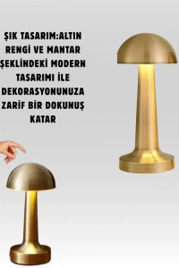 %100 Kademeli Ayarlanabilir Işık – USB Şarjlı Masa Lambası