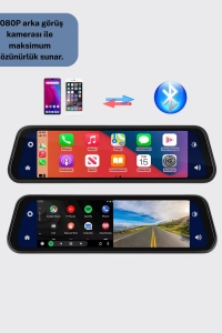 1080P Çift Kameralı Dokunmatik Dikiz Aynası G Sensörlü