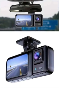 1080p Sürüş Kaydedici 2 İnç Araç Araba Ön İç Arka DVR IPS Ekran