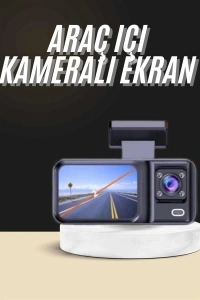 1080p Sürüş Kaydedici 2 İnç Araç Araba Ön İç Arka DVR IPS Ekran