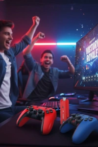 10K HD Android Oyun Konsolu 64GB Çift Kumandalı TV Stick