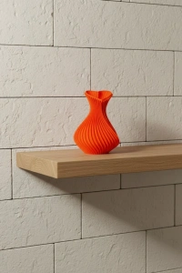 11 cm Turuncu Kalp Formlu Mini Vazo Estetik Dekoratif Obje