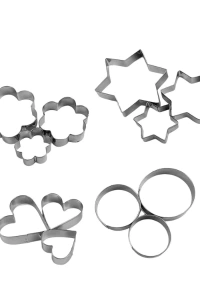 12 Adet Paslanmaz Çelik Kurabiye Kalıbı Seti