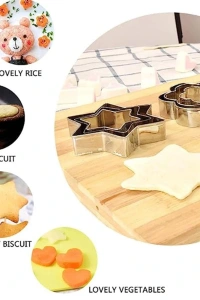 12 Adet Paslanmaz Çelik Kurabiye Kalıbı Seti