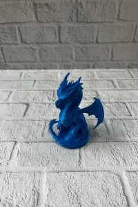 12 cm Mavi Ejderha Figürü Koleksiyonluk Dekoratif Biblo