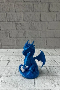 12 cm Mavi Ejderha Figürü Koleksiyonluk Dekoratif Biblo