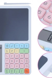 12 Haneli Hesap Makinesi - LCD Yazı Tahtalı - Dijital Kalemli