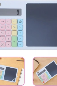 12 Haneli Hesap Makinesi - LCD Yazı Tahtalı - Dijital Kalemli